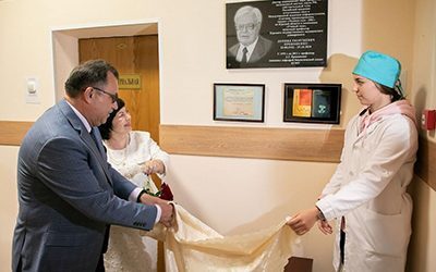 A MEMORIAL BOARD TO LEONID GEORGIEVICH PROKOPENKO WAS INAUGURATED AT KSMU.