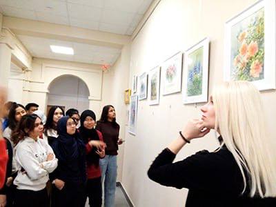 VISIT OF STUDENTS OF IMI KSMU TO THE EXHIBITION OF PAINTINGS WITH A MASTER CLASS