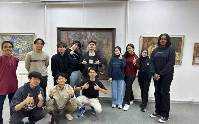 VISIT TO THE EXHIBITION OF PAINTINGS OF N.K. SHABANOV BY STUDENTS OF IMI